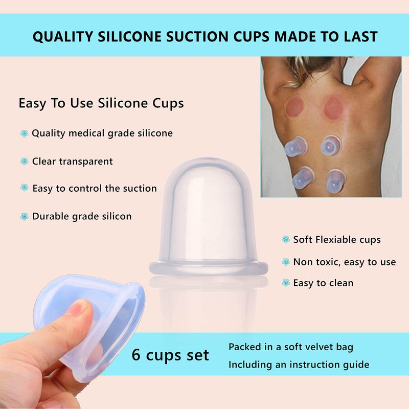 DoSensePro Silicone Cupping Therapy Set - by DoSensePro - Silicone Cupping Set Massage Therapy Cups for Arthritis, Pain Relief, Anti Aging, and Anti-Cellulite - Cupping Kit for Massage Therapy Cups - Image 4